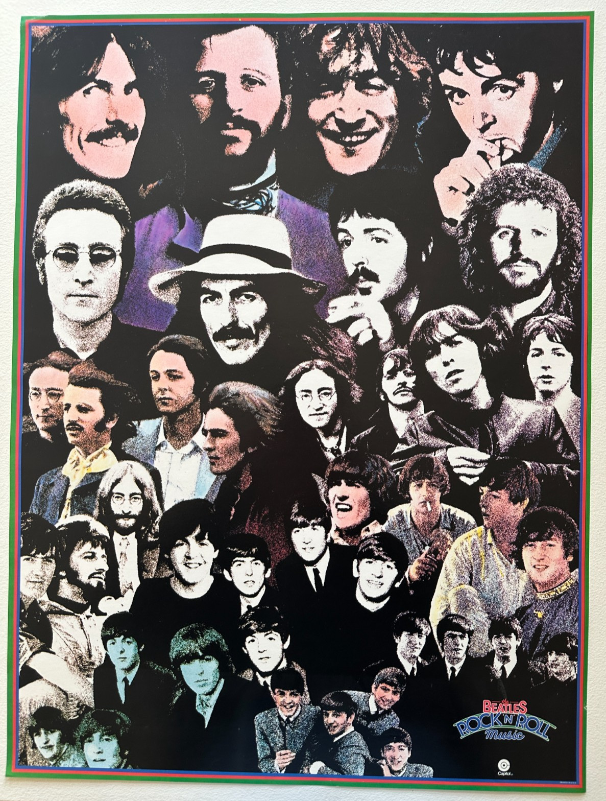 Beatles – Original, Vintage Rock N Roll Music Capitol Promo Collage Poster