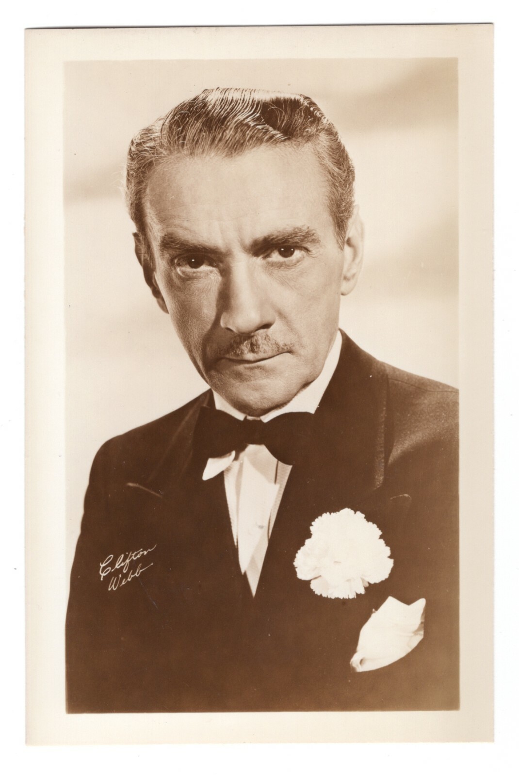 CLIFTON WEBB – PENNY ARCADE MOVIE STAR PHOTO – 3 1/2″ X 5 1/2″ – GLOSSY