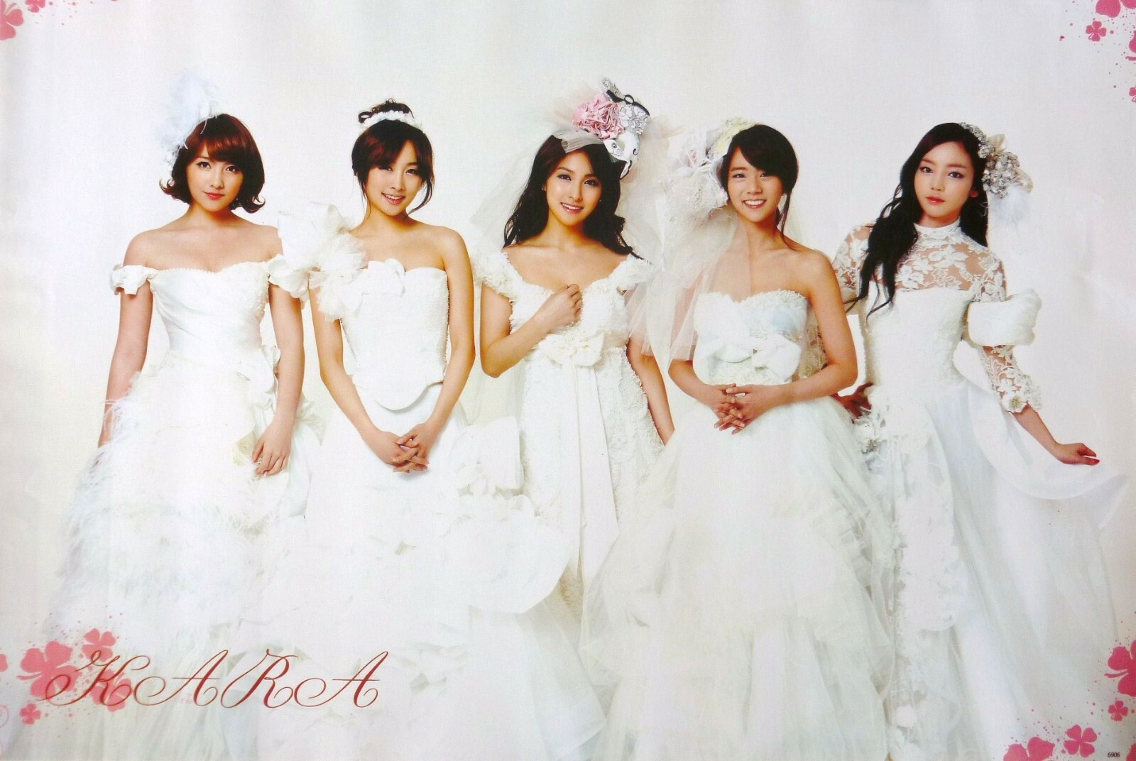 KARA “GIRLS WEARING WEDDING DRESSES” POSTER – Korean Girl Group, K-Pop Music