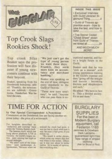 Guild Of Thieves Game Manual ONLY, 39 pages 1987 Magnetic Scrolls instructions