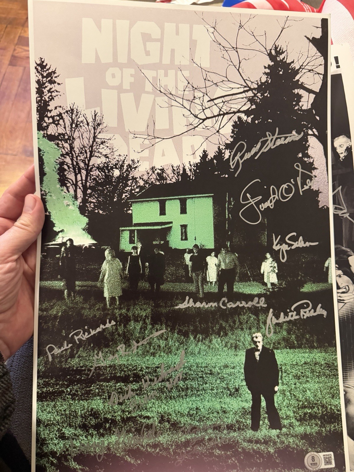 Night Of The Living Dead Signed 11×17 Poster Photo Autographed 10 George Romero