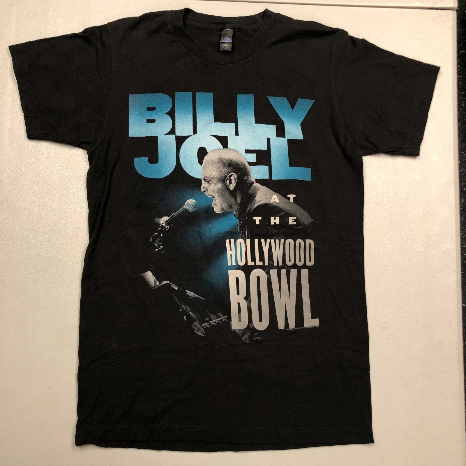Billy Joel At The Hollywood Bowl 2014 Concert Double Sided Small Black T Shirt
