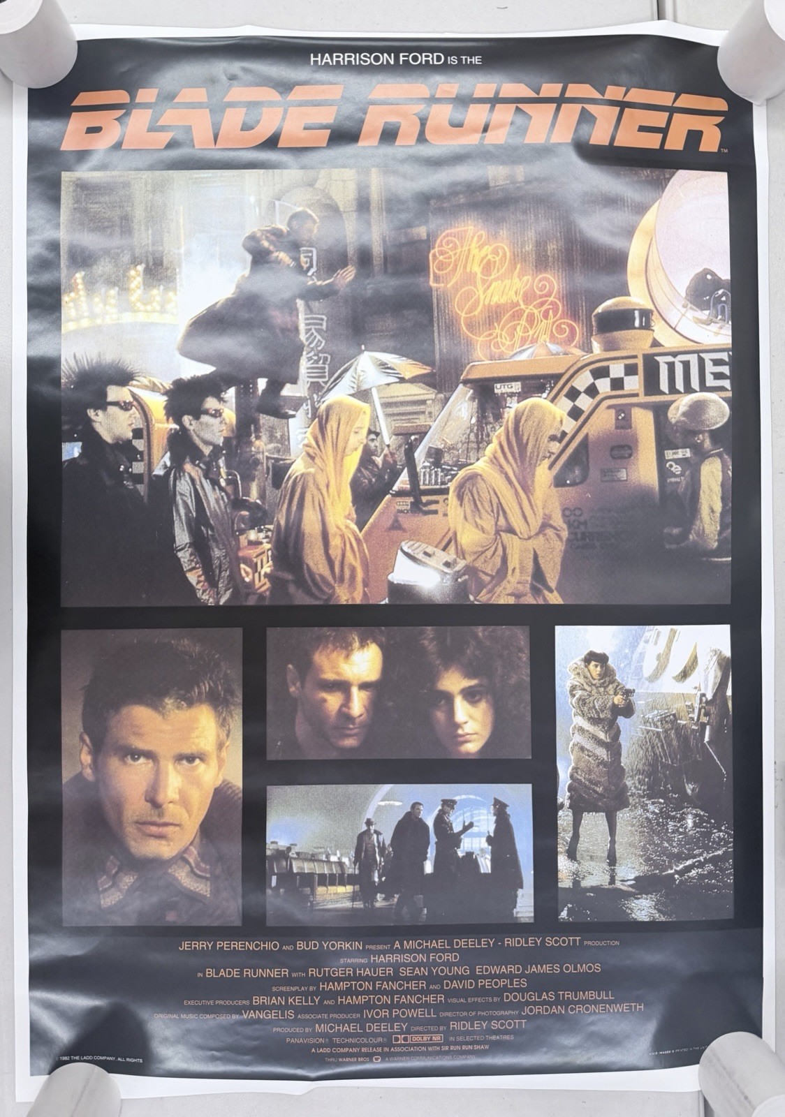 1982 BLADE RUNNER (RARE) PROMO MOVIE POSTER 25 1/4″x35 3/4″