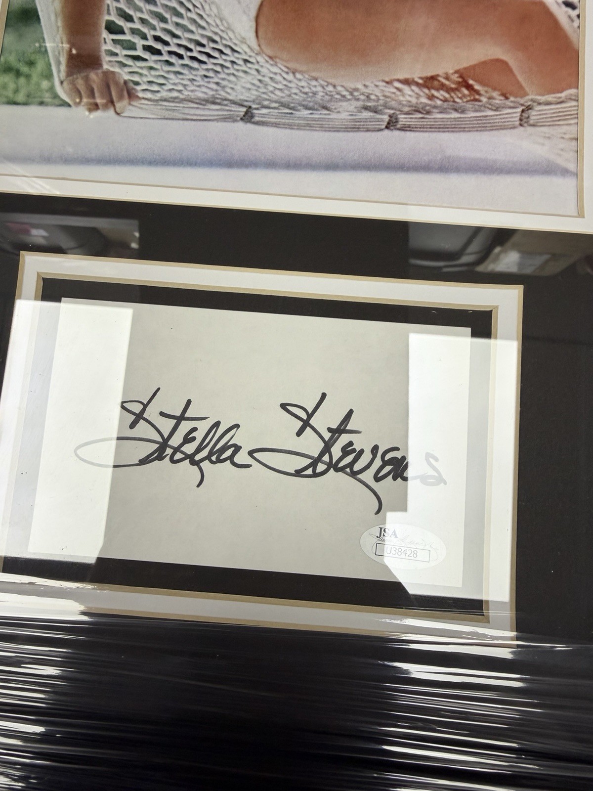 Stella Stevens Signed Index Card Framed And Matted With Photo Actress JSA