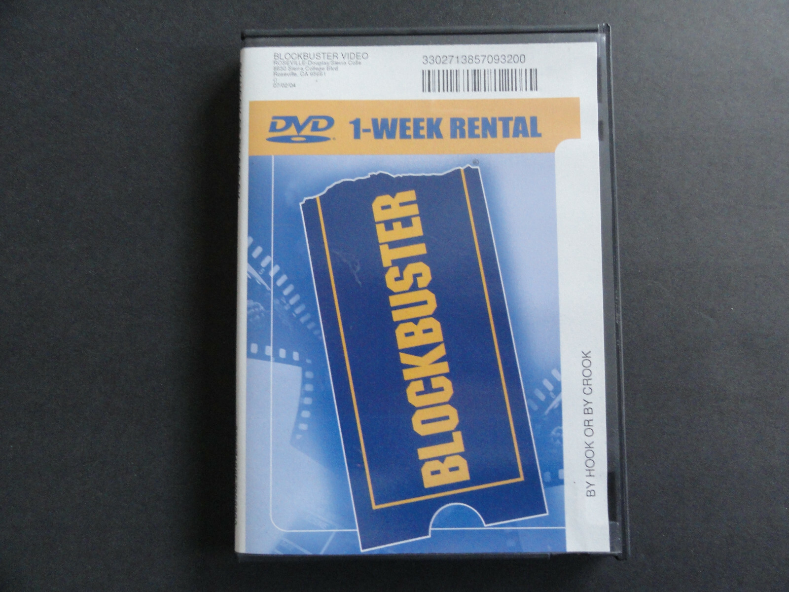 BLOCKBUSTER VIDEO DVD RENTAL CASE “BY HOOK OR BY CROOK” – NO MOVIE INCLUDED –