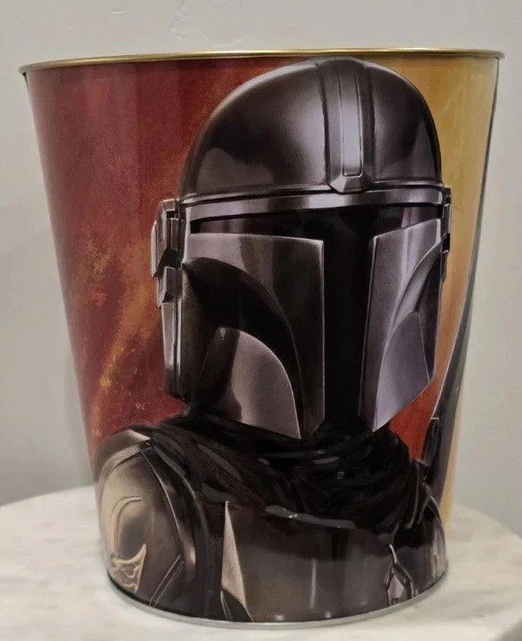 New Star Wars Mandalorian & Grogu 230oz Embossed Tin Popcorn Bucket Cinemark