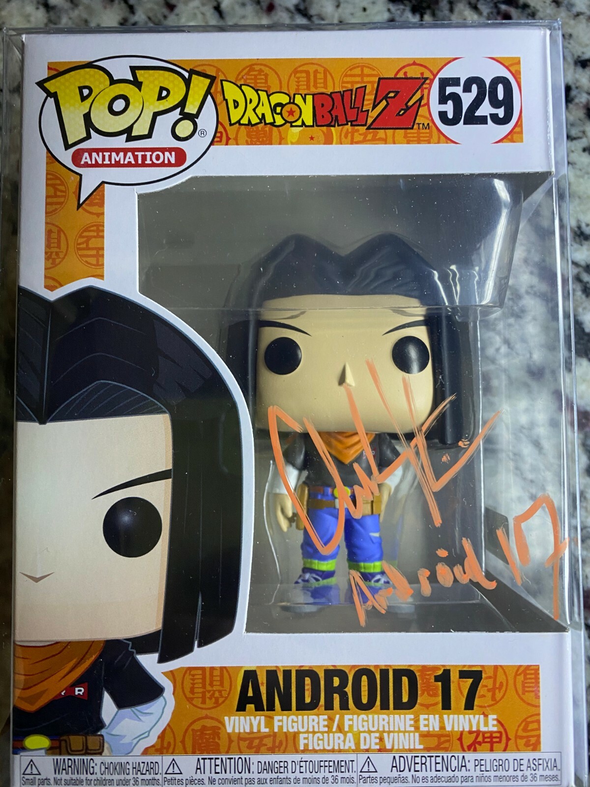 CHUCK HUBER Signed Autographed ANDROID 17 Funko Pop #547 DRAGON BALL TriStar COA