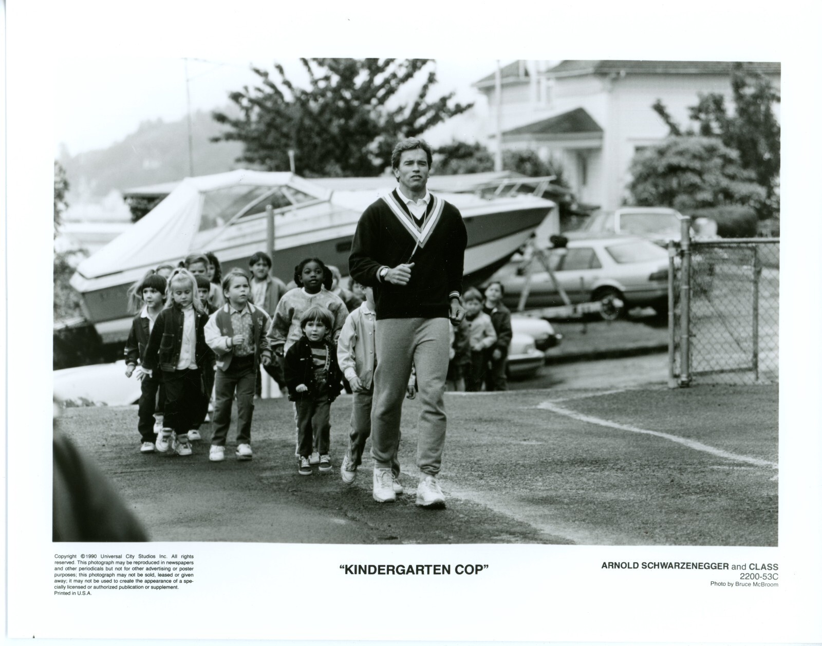 Kindergarten Cop (1990) 8×10 black & white movie photo #53c