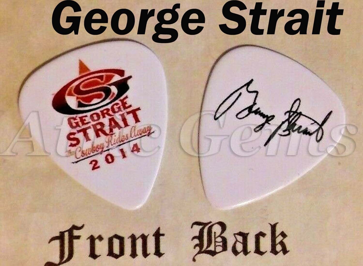 Classic country music legend novelty signature guitar pick (Q-2375)