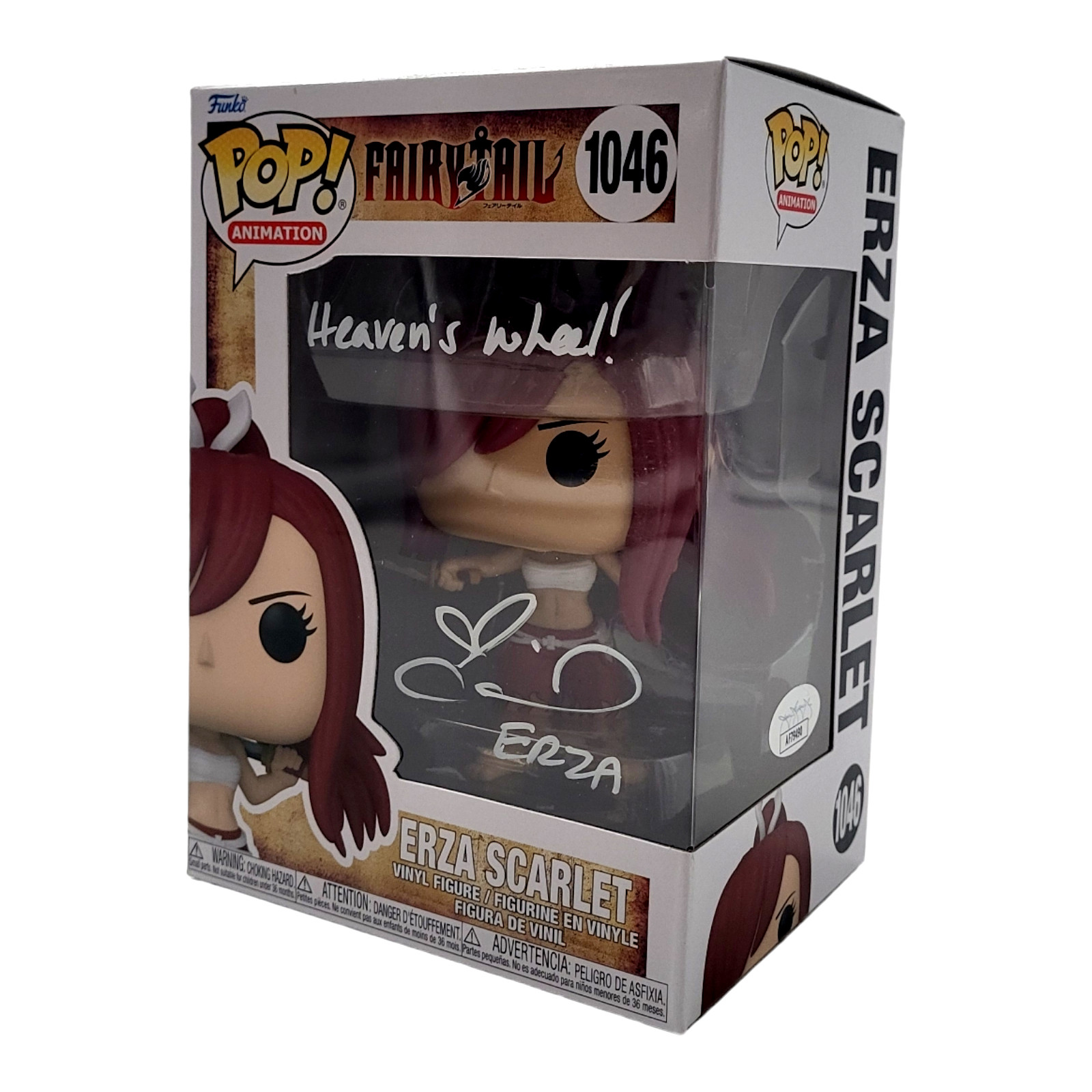 Colleen Clinkenbeard Signed Funko Pop Erza Scarlet Fairy Tail Anime JSA COA 490