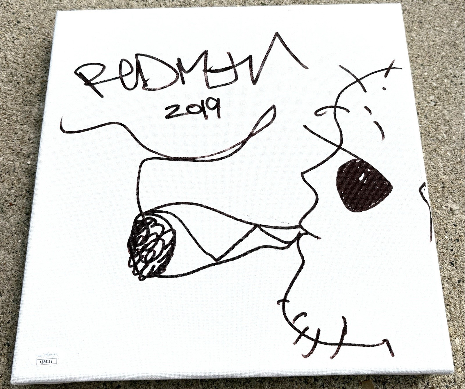 REDMAN SIGNED Canvas & Sketch JSA LETTER OF AUTHENTICITY RAP HIP HOP