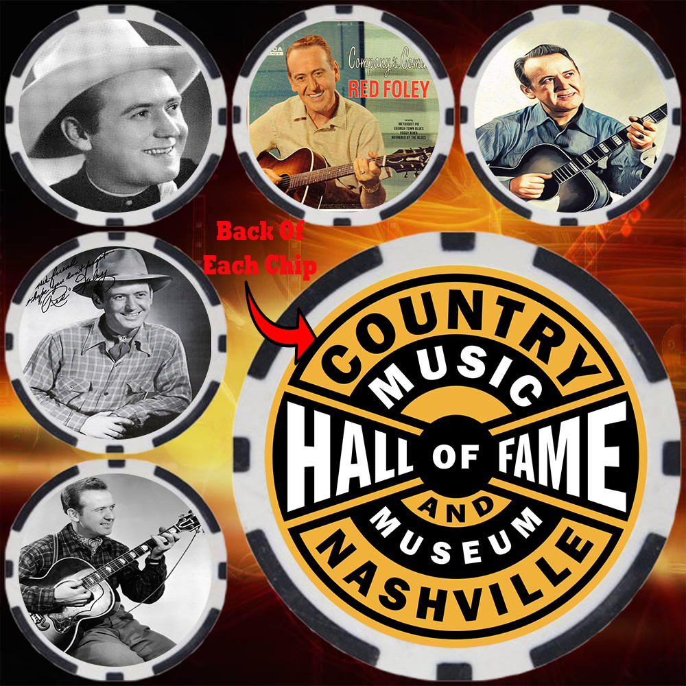 RED FOLEY – COUNTRY MUSIC HALL OF FAMER – COLLECTABLE COIN SET (5)