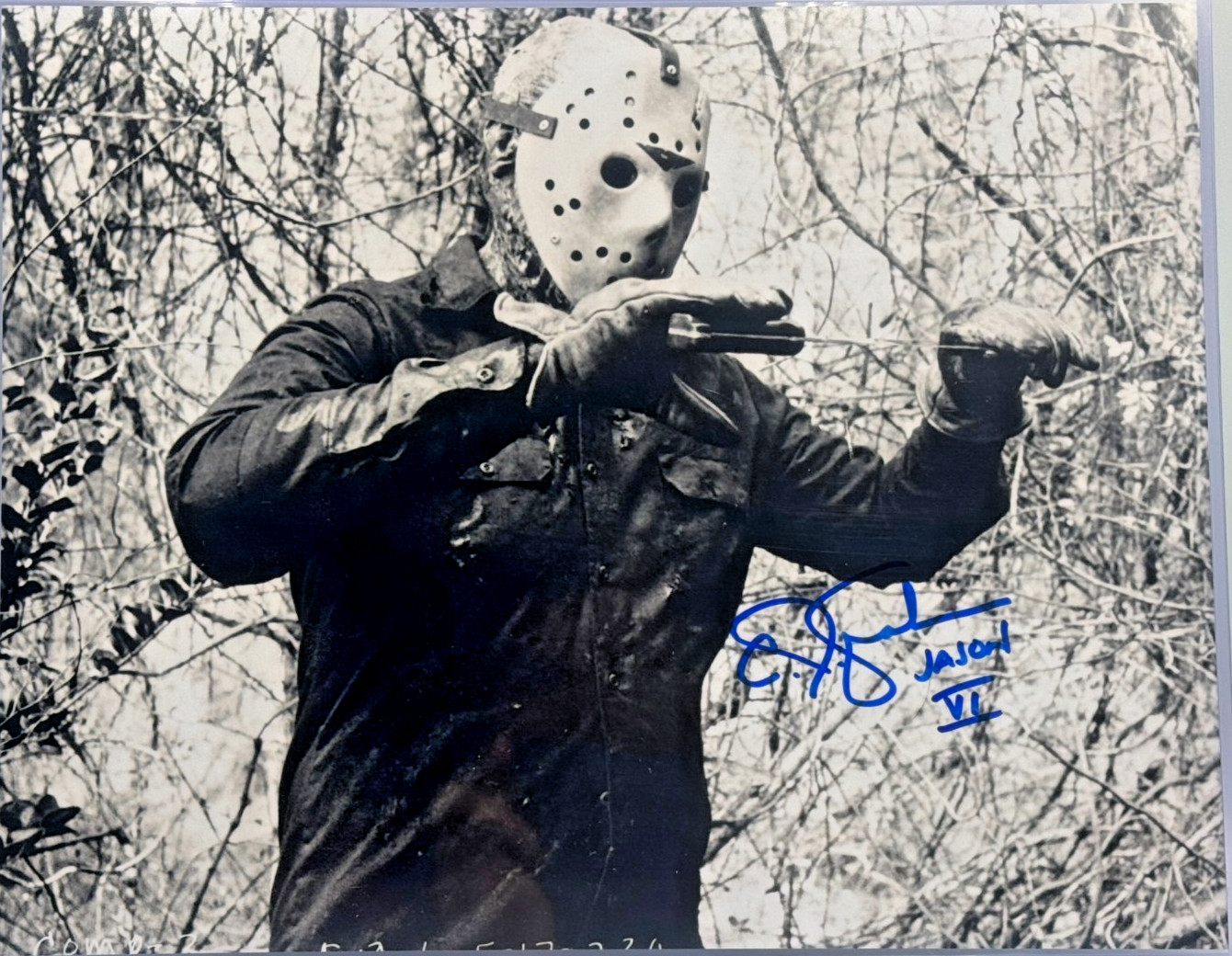 C.J. Graham Signed Friday 13th VI Jason 11×14 Photo ZOBIE LL67172 Autograph