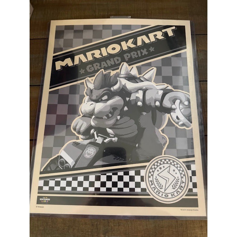 Super Nintendo World Mario Kart Grand Prix Bowser Race Poster Universal Studios