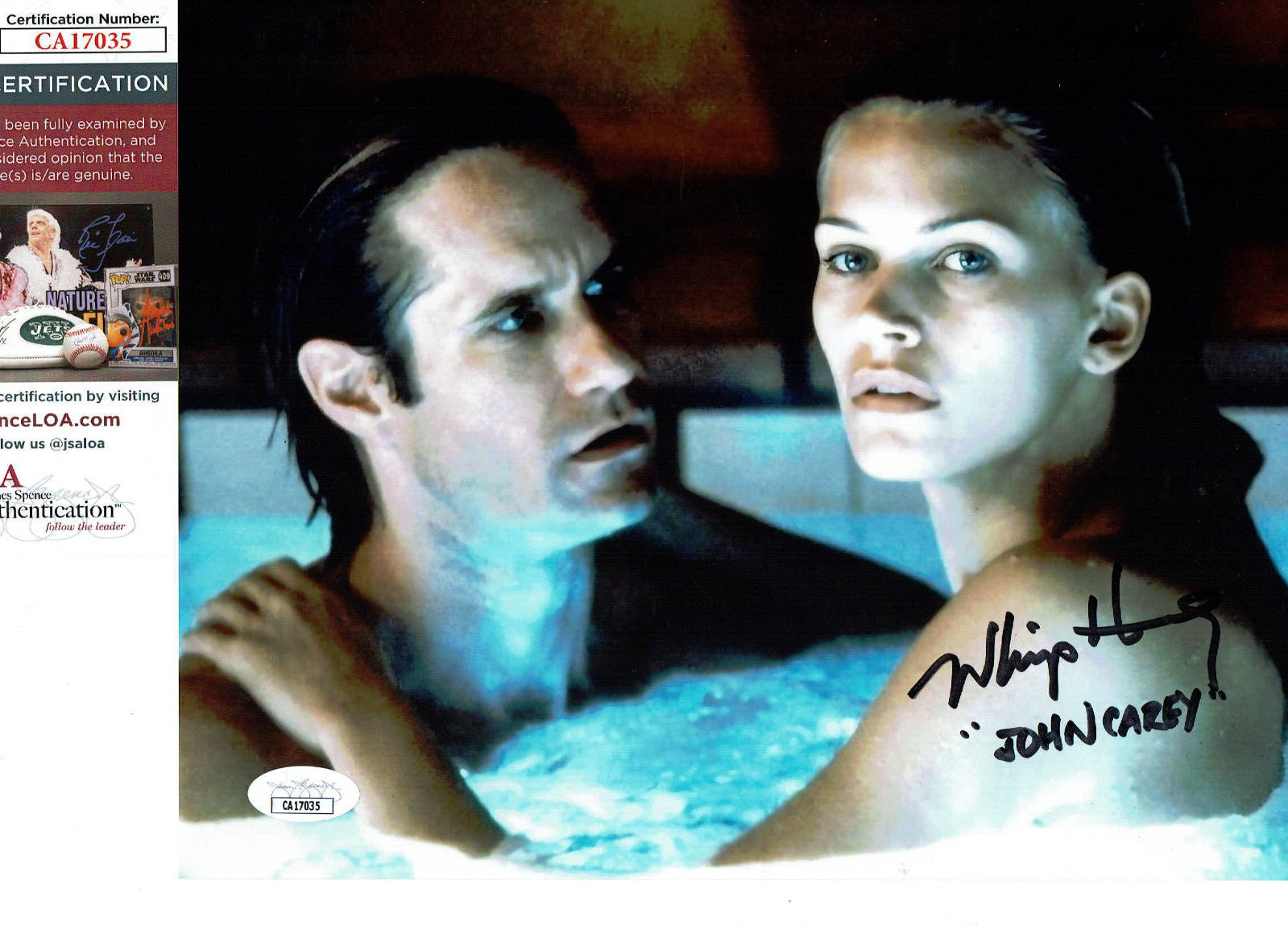 Species Movie – Whip Hubley autographed 8×10 photo with model JSA Certified *