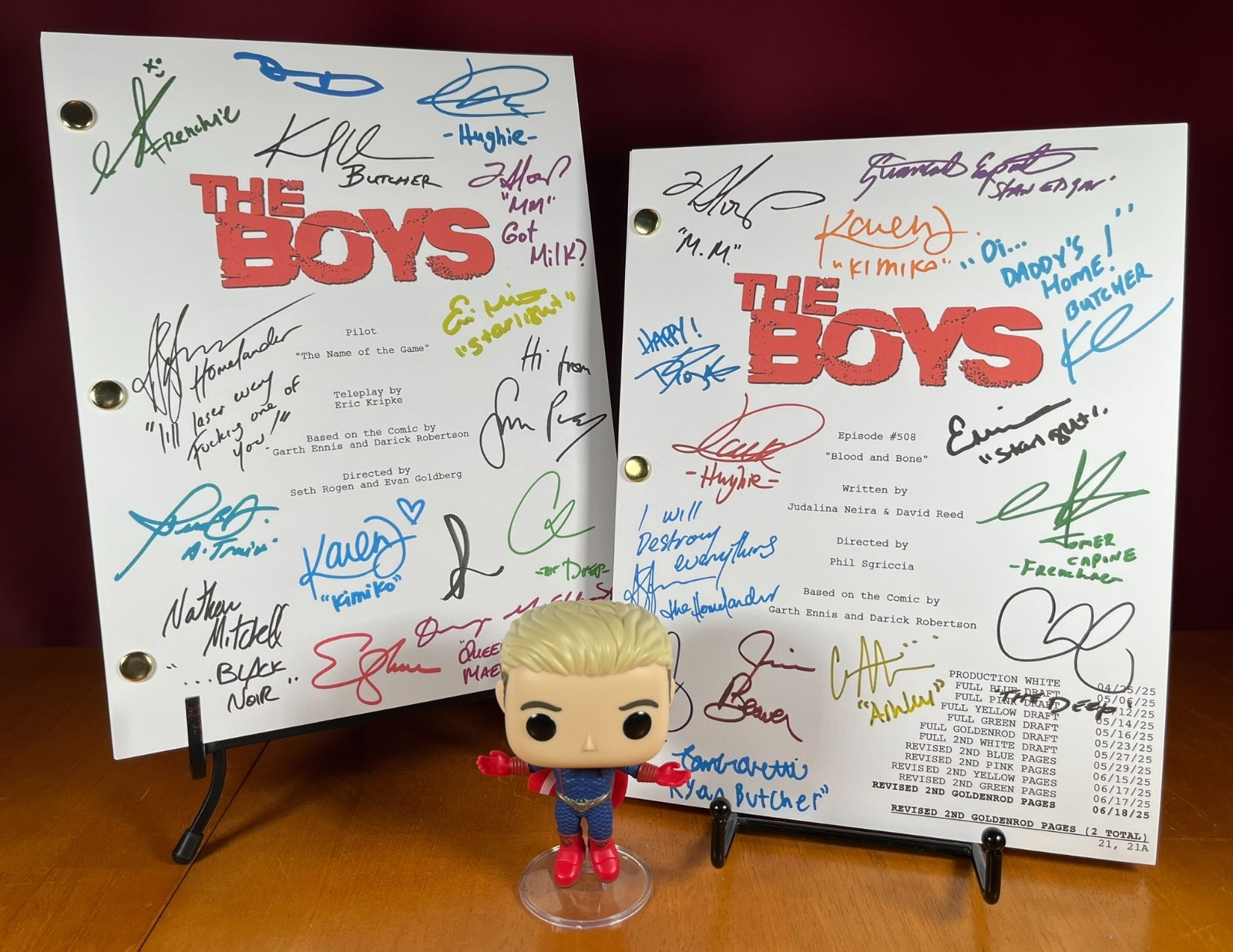 The Boys Pilot & Series Finale Scripts Signed- Autograph Reprints- Boys TV Show