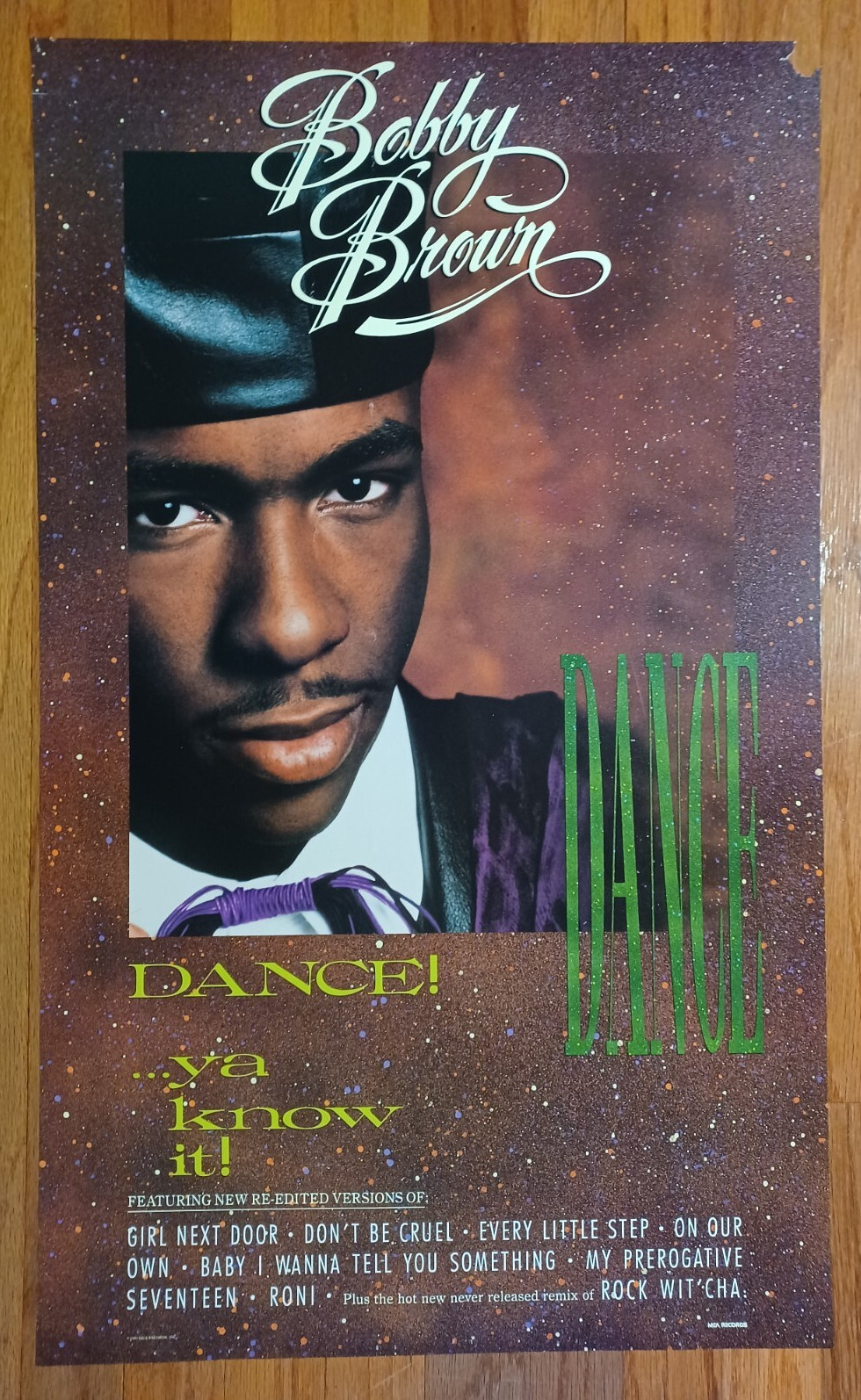 BOBBY BROWN Dance!…Ya Know It! 1989 MCA promo poster 18 x 30