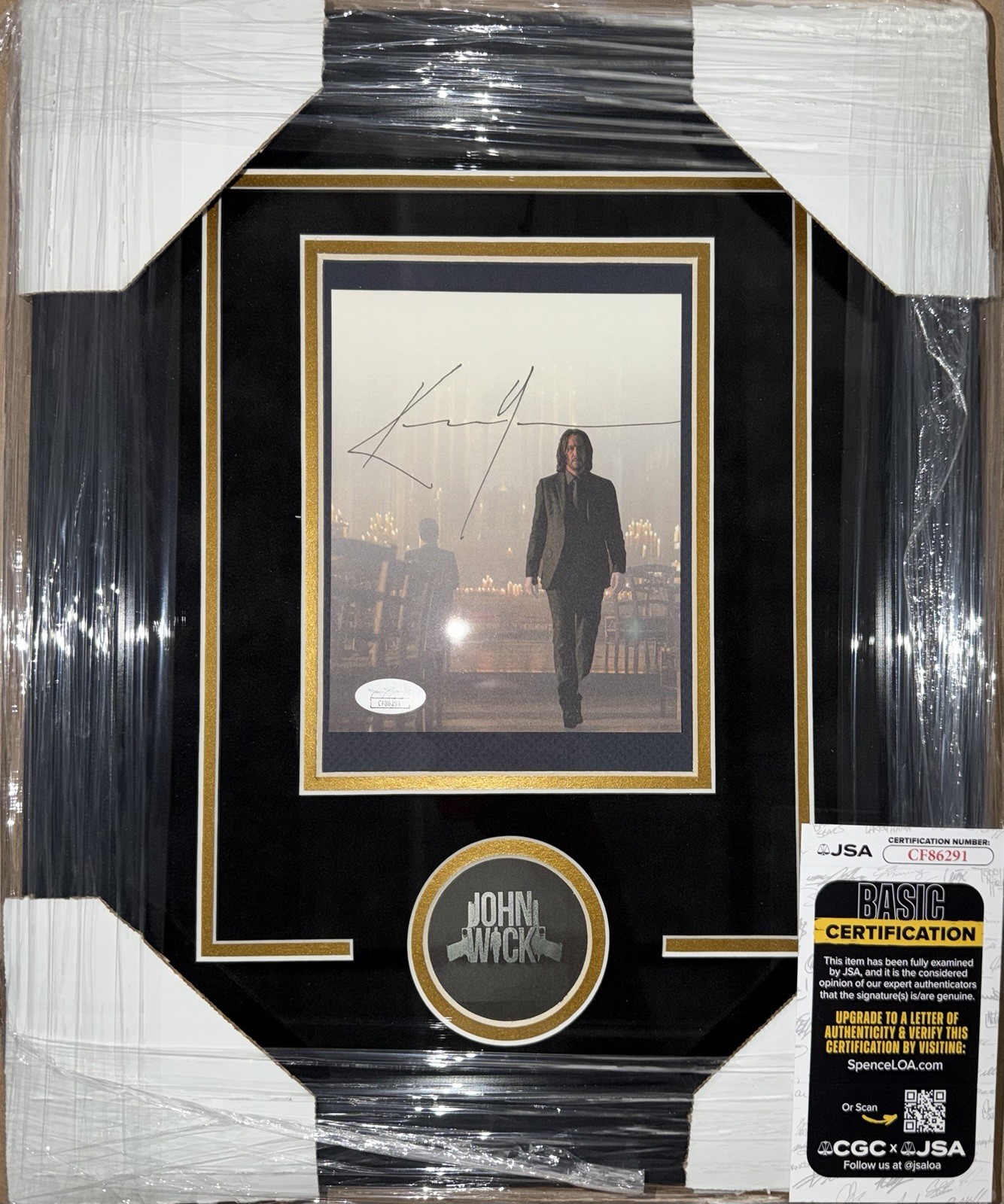 Keanu Reeves Signed Framed John Wick Photo Print JSA COA The Matrix Actor Auto