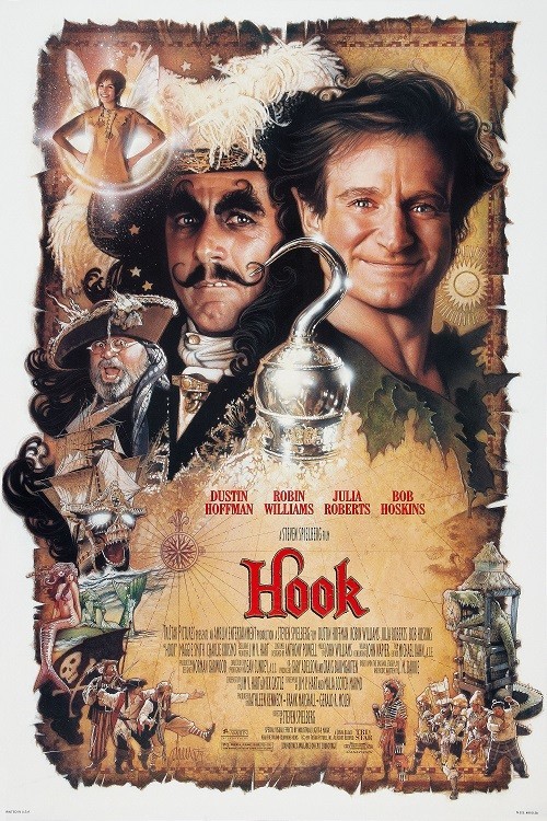 Hook movie poster : 11 x 17 inches – Peter Pan poster, Robin Williams poster