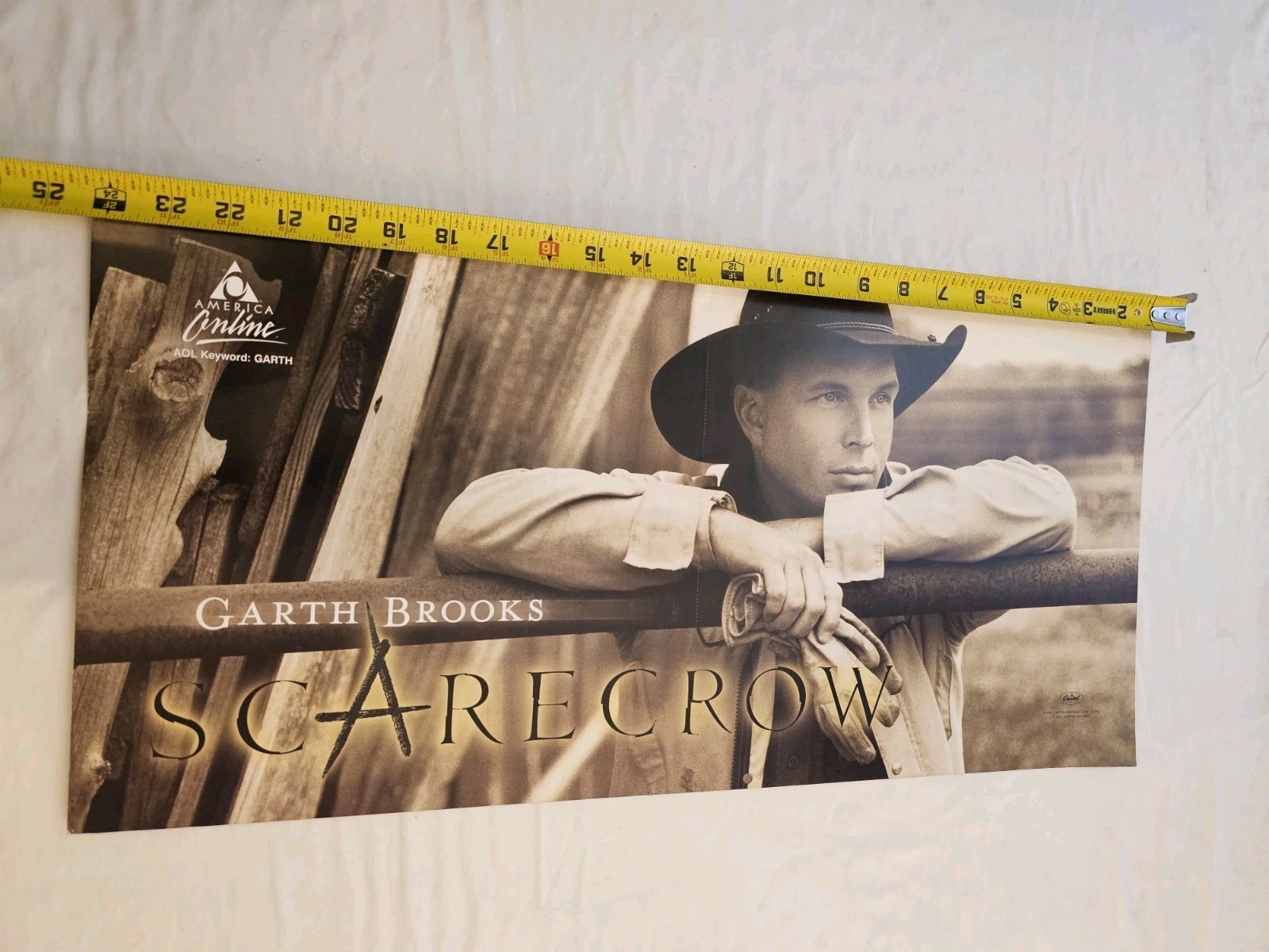 GARTH BROOKS “SCARECROW” U.S. PROMO POSTER / BANNER – COUNTRY MUSIC