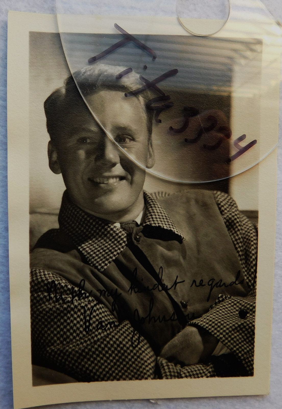 Vintage Autographed van Johnson Photograph 5″ x 3.5″, excellent condition!