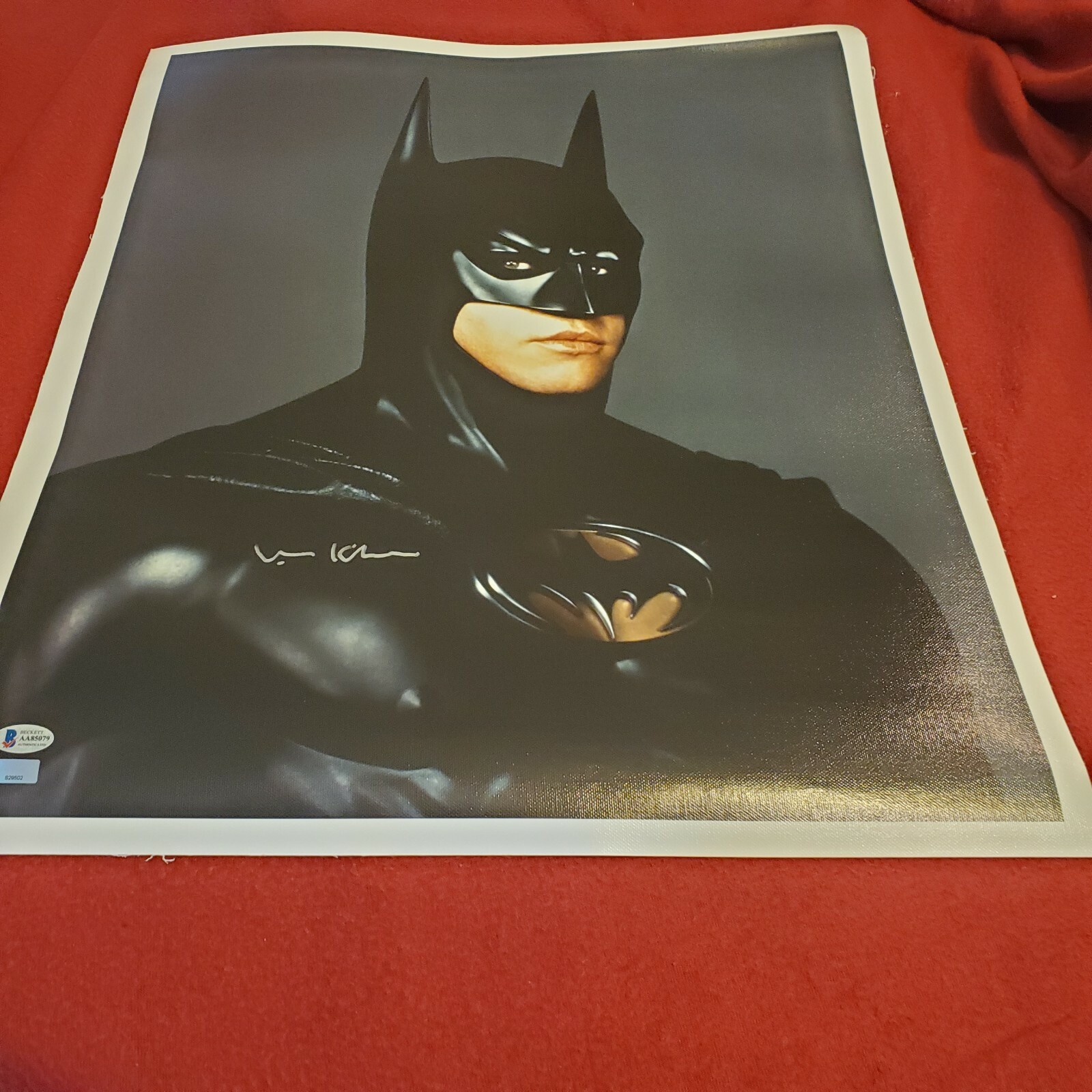 Val Kilmer signed Batman 18×22 Canvas BAS COA AUTO Celebrity Authentic HOLO
