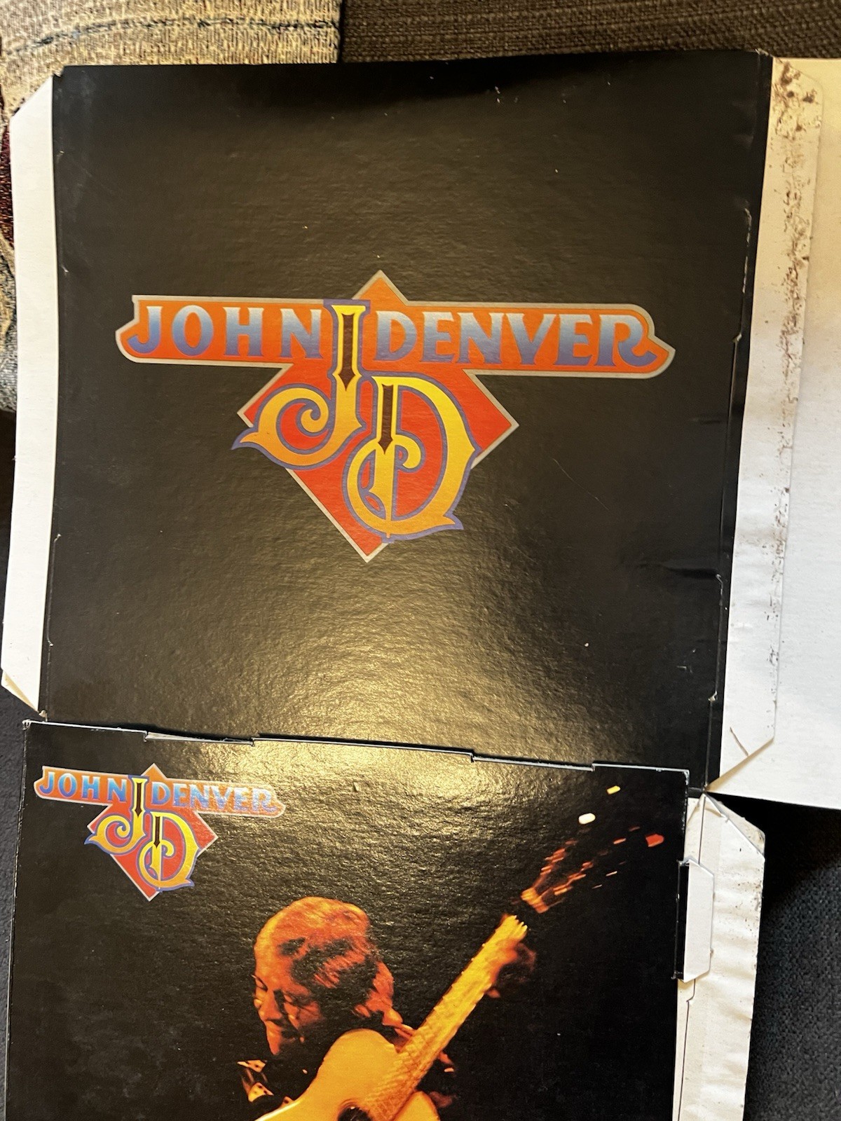 vintage Original 1978 John Denver counter top cube music store advertising 12”