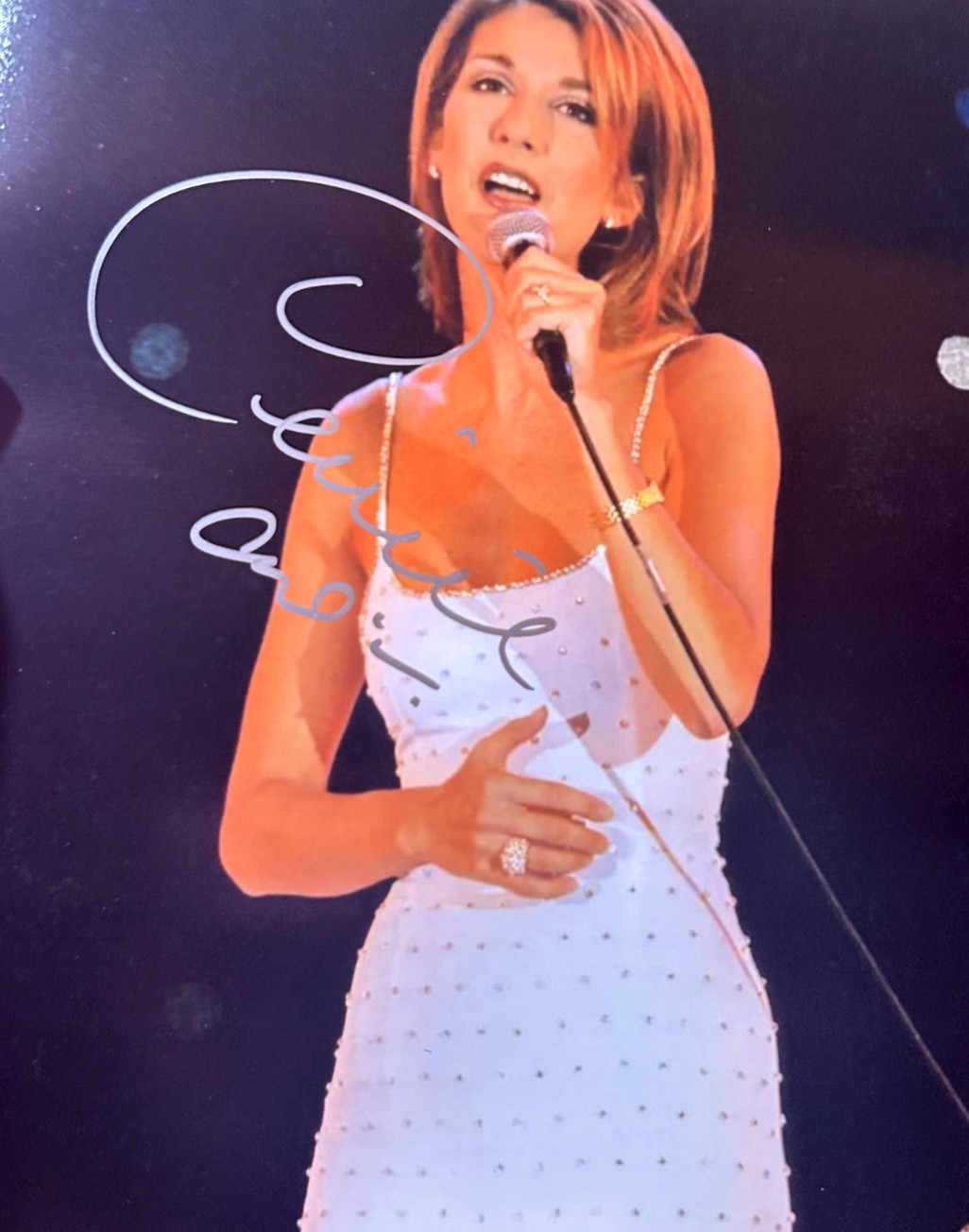 CELINE DION Signed Original 8×10 inch Photo: Authentic Autograph GENUINE w/COA