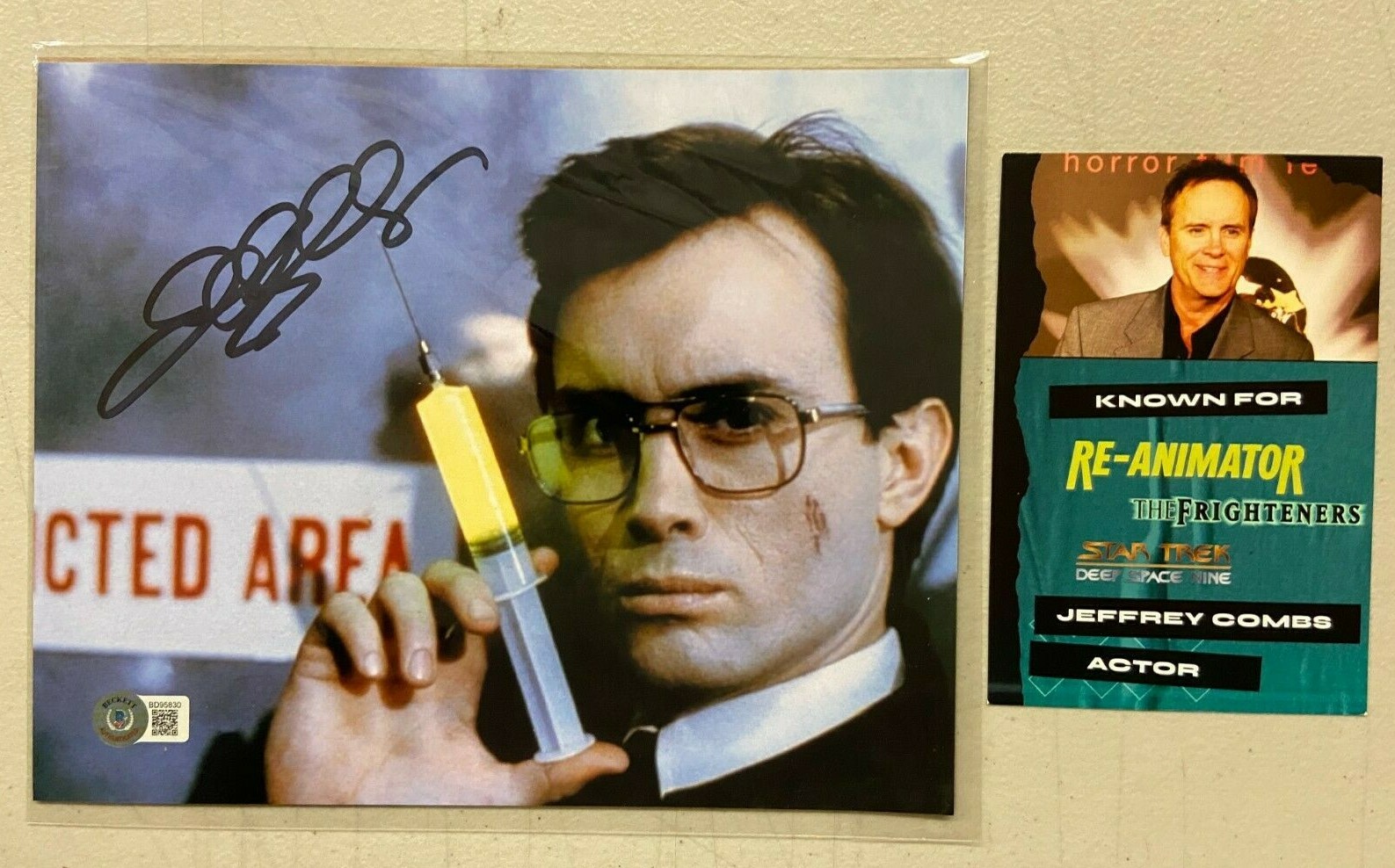 Jeffrey Combs Signed Autographed 8×10 Beckett Certified BD95803 Re-Animator