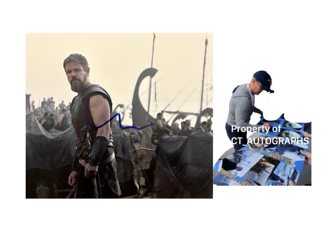 Matt Damon Signed 8×10 Photo Autographed Odyssey with PROOF Christopher Nolan