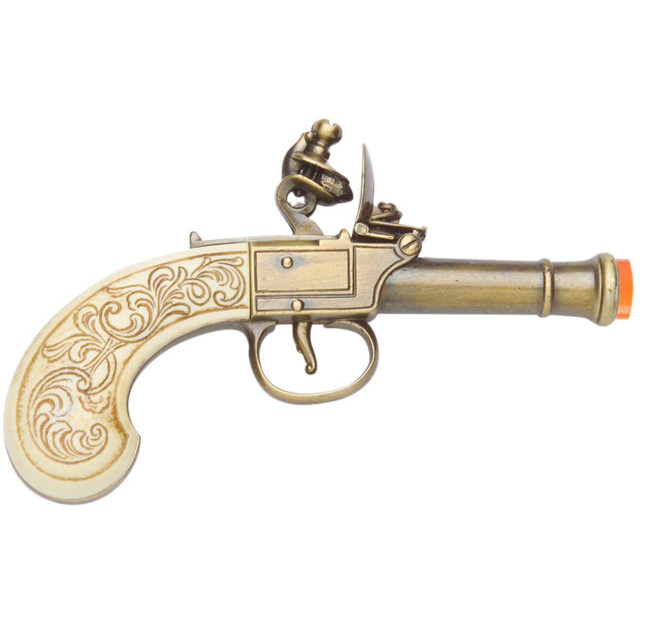 Denix Replica Colonial Gold Finish Ladies Muff Flintlock Pistol Non-Firing Gun