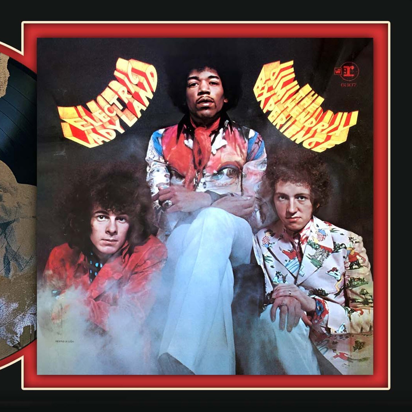 Jimi Hendrix Experience Limited Edition Laser Etched Black Vinyl Display