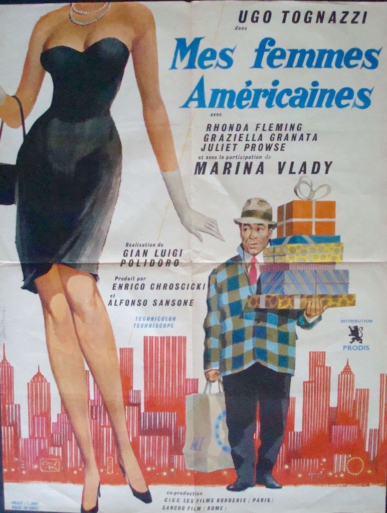 RUN FOR YOUR WIFE SHOPPING AMERICAN STYLE French movie poster UGO TOGNAZZI VLADY