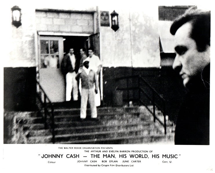 Johnny Cash The Man His World His Music Original Lobby Card Folsom Prison 1969