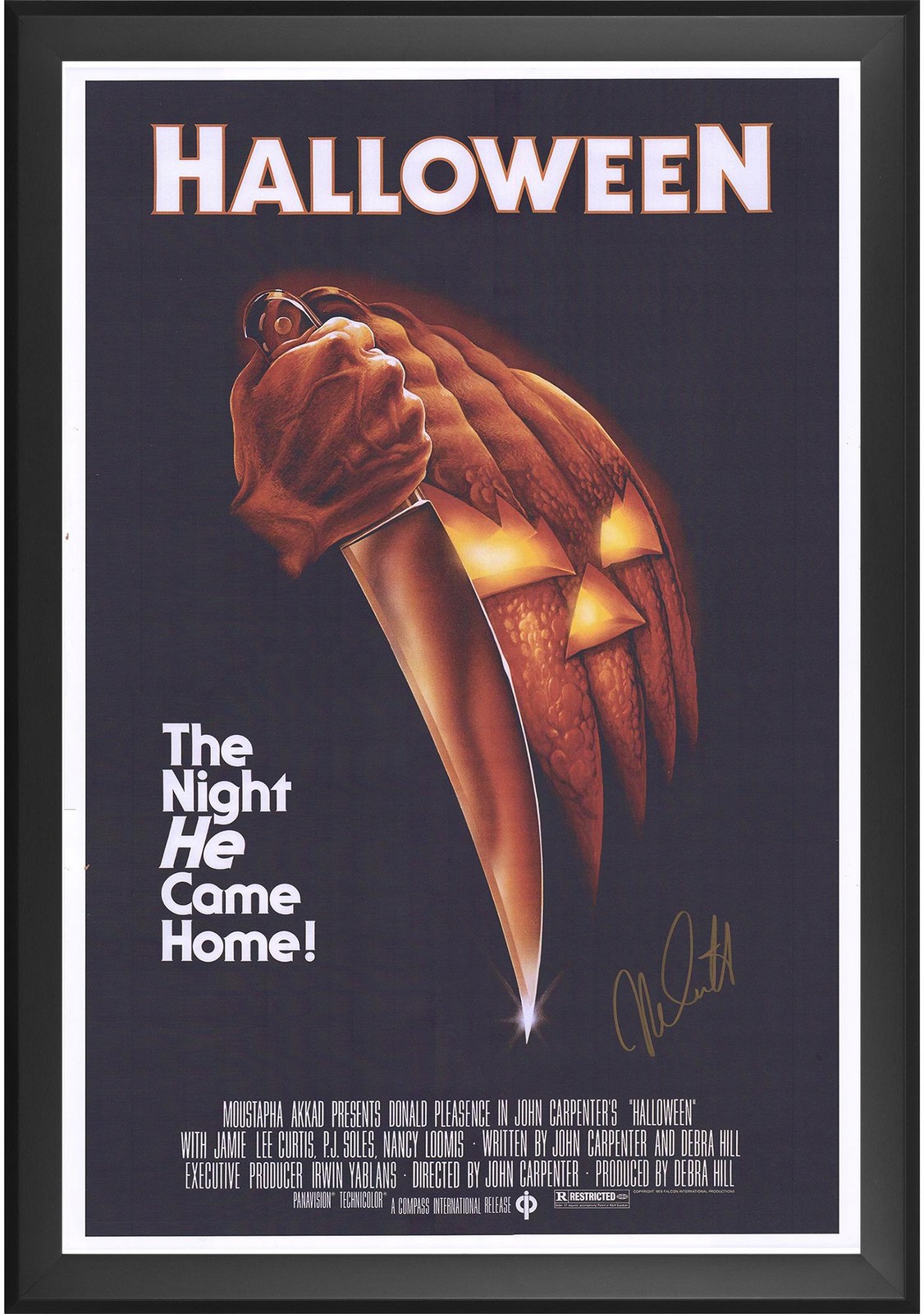 Nick Castle Halloween Framed Autographed 27″ x 40″ Movie Poster