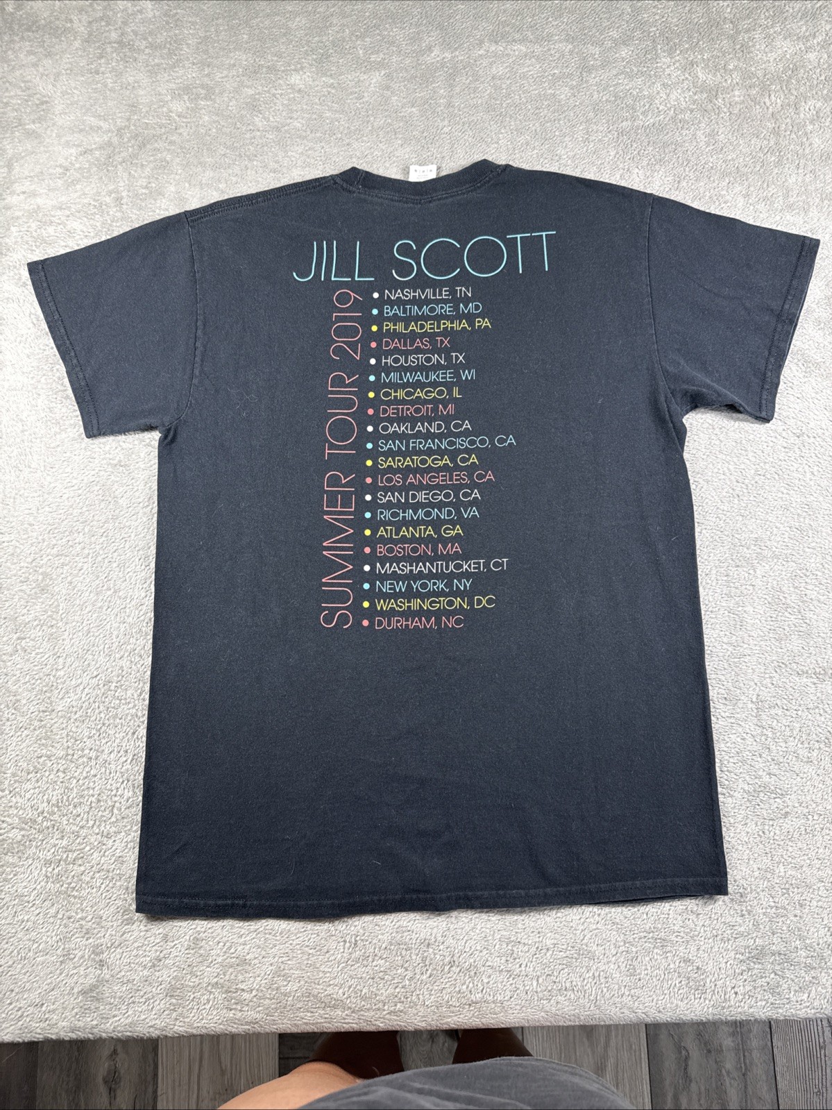 Official Jill Scott 2019 “Summer Tour” Concert T-Shirt Black Size Medium
