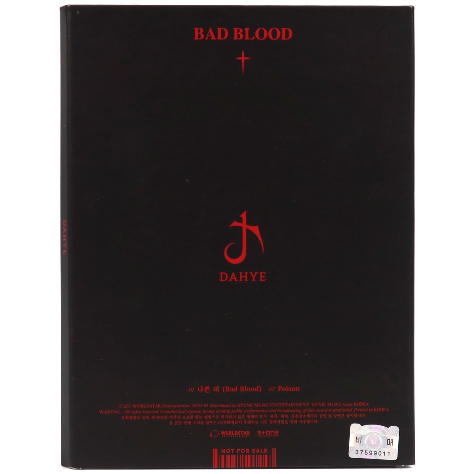 Dahye – Bad Blood Signed Autographed CD Single Album Promo 2020 K-Pop Bestie