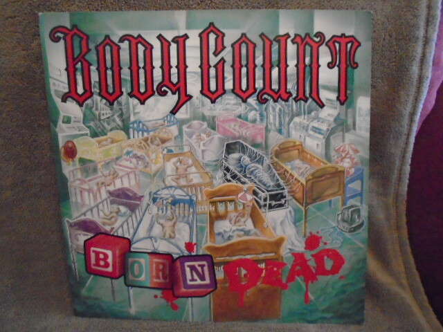 RARE PROMO Body Count LP FLAT POSTER Born Dead metal ICE-T Necessary Evil 1994 !