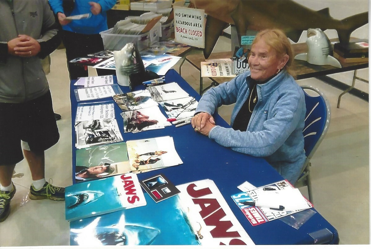 JAWS autographed 12×15 3d photo (1,2 & 3) autographed by JAWS 1st Victim JSA Cer