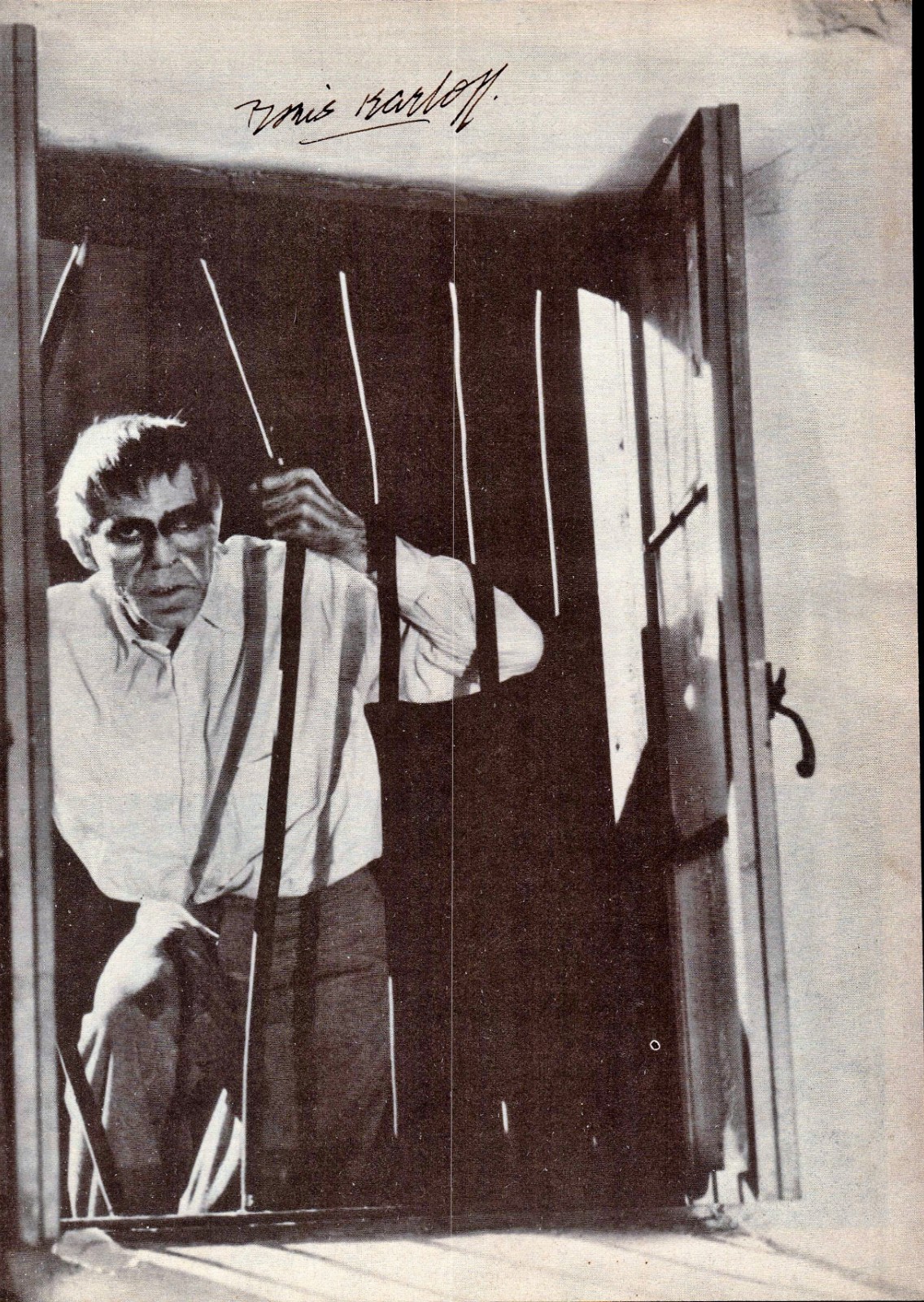 BORIS KARLOFF Signed 8×11 from “THE GHOUL” 3rd Party LOA**