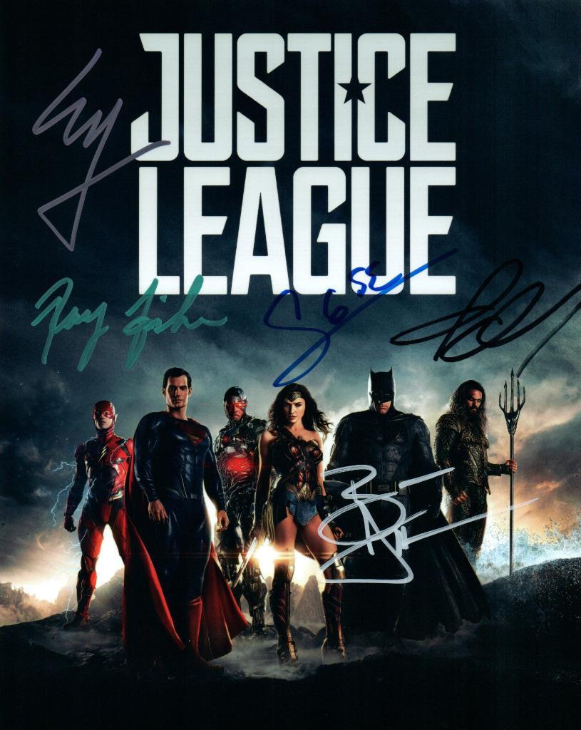 Jason Momoa Gal Gadot Affeck Fisher Miller Signed 8×10 Photo autographed + COA