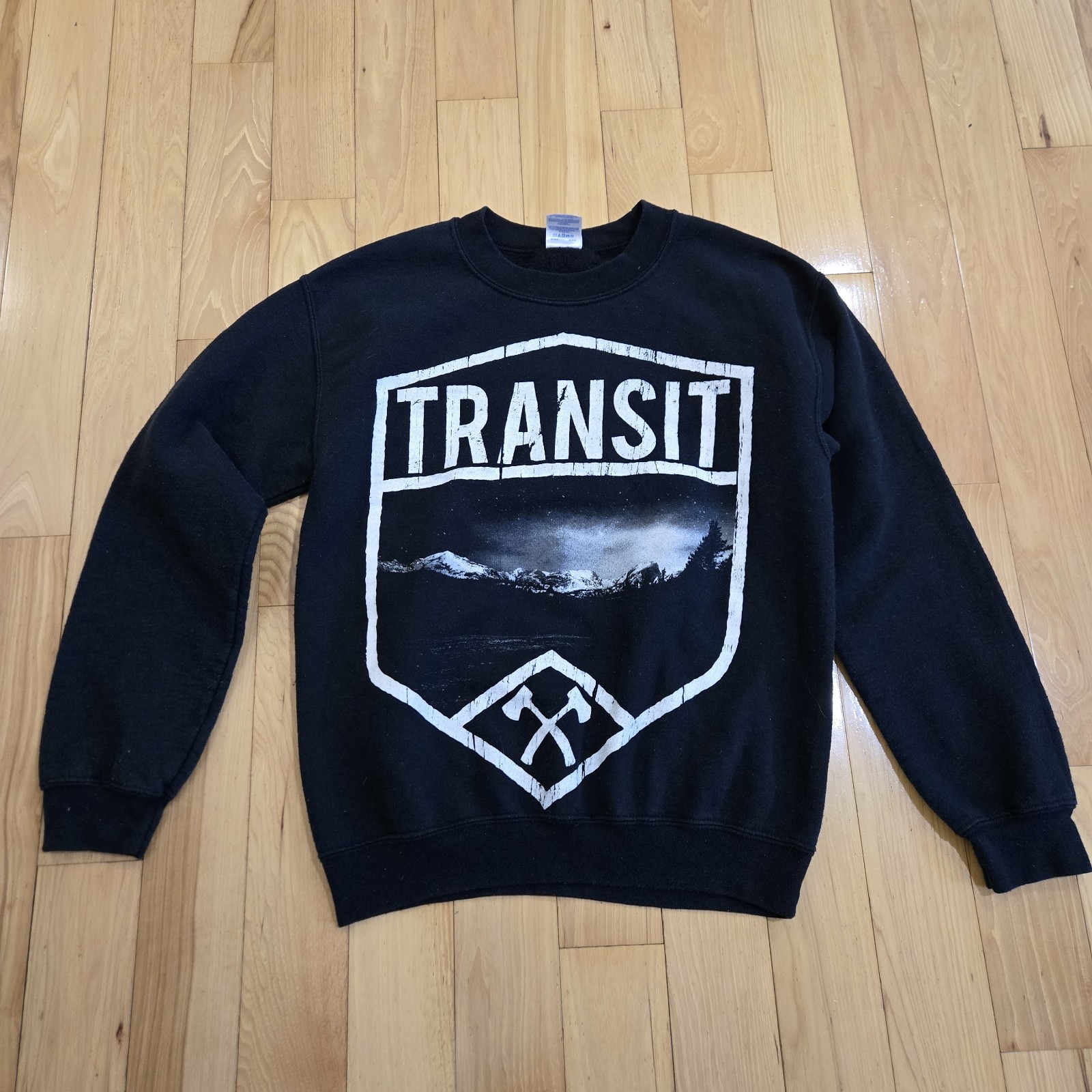 TRANSIT Band Crewneck Sweatshirt Rare Limited/ 100 Emo Pop Punk Mountain Logo