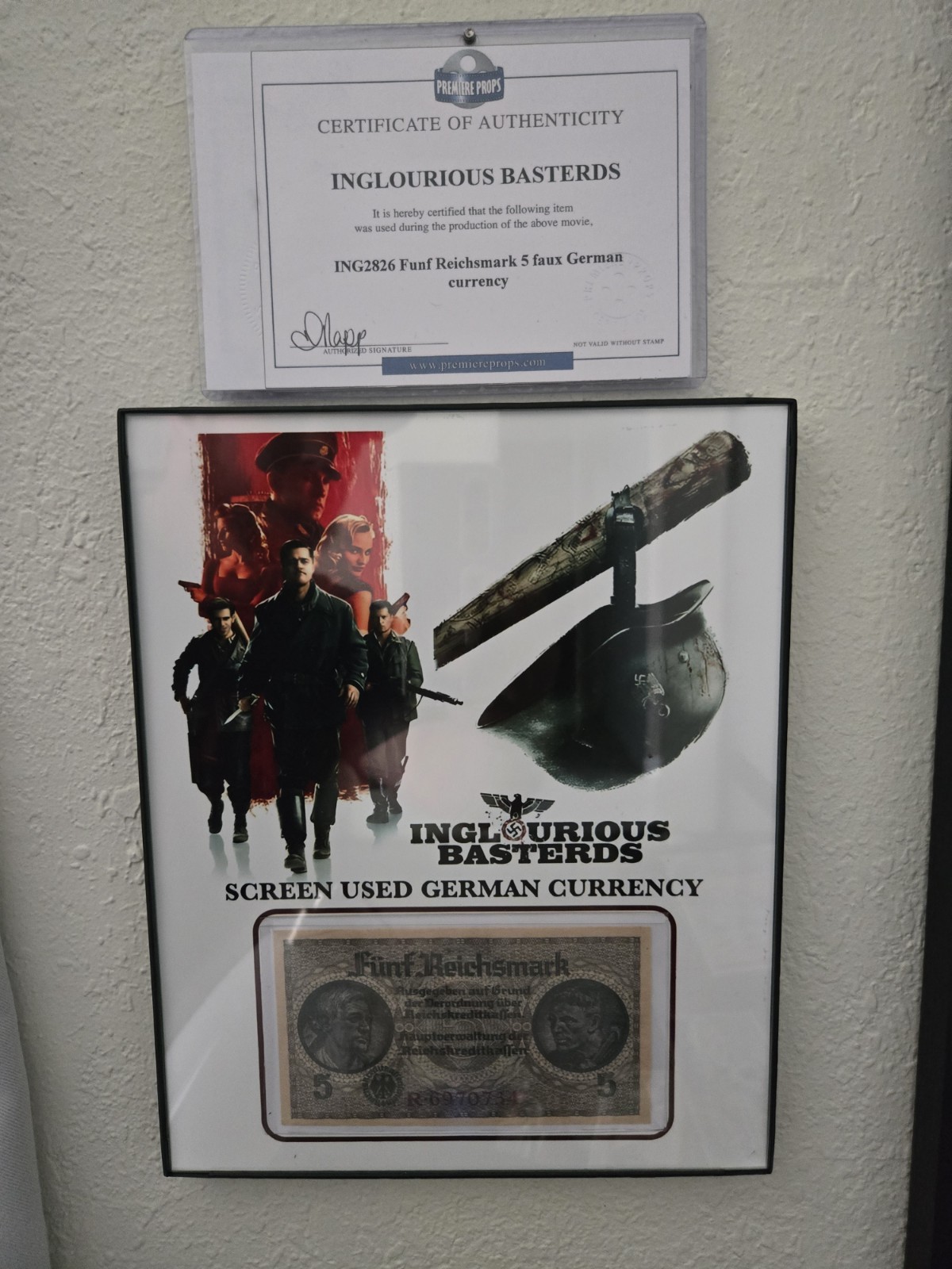 Inglourious Basterds Original Screen Used German Currency Movie Prop