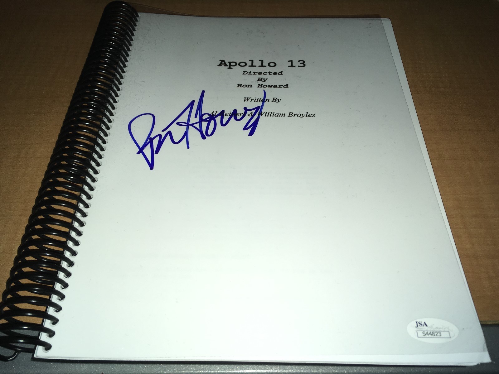 Ron Howard Apollo 13 Signed Movie Script JSA Certified Sticker Only