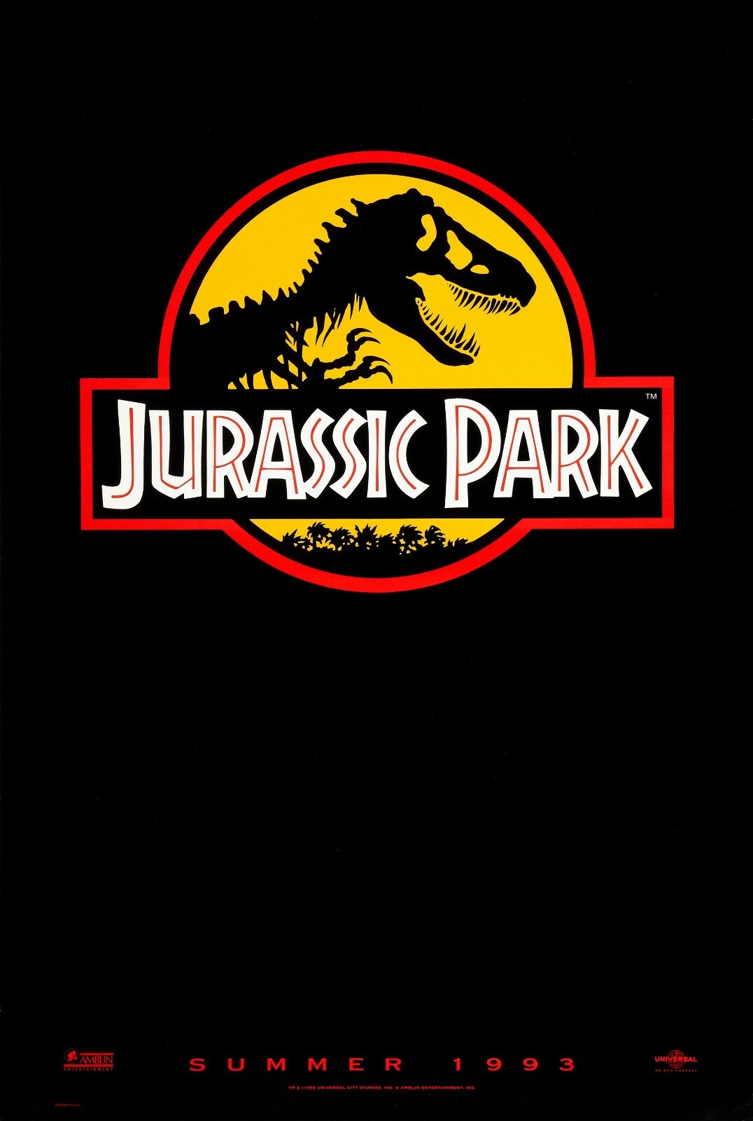 1993 Jurassic Park Movie Poster 11X17 Sam Neill Laura Dern Jeff Goldblum 🌋🍿