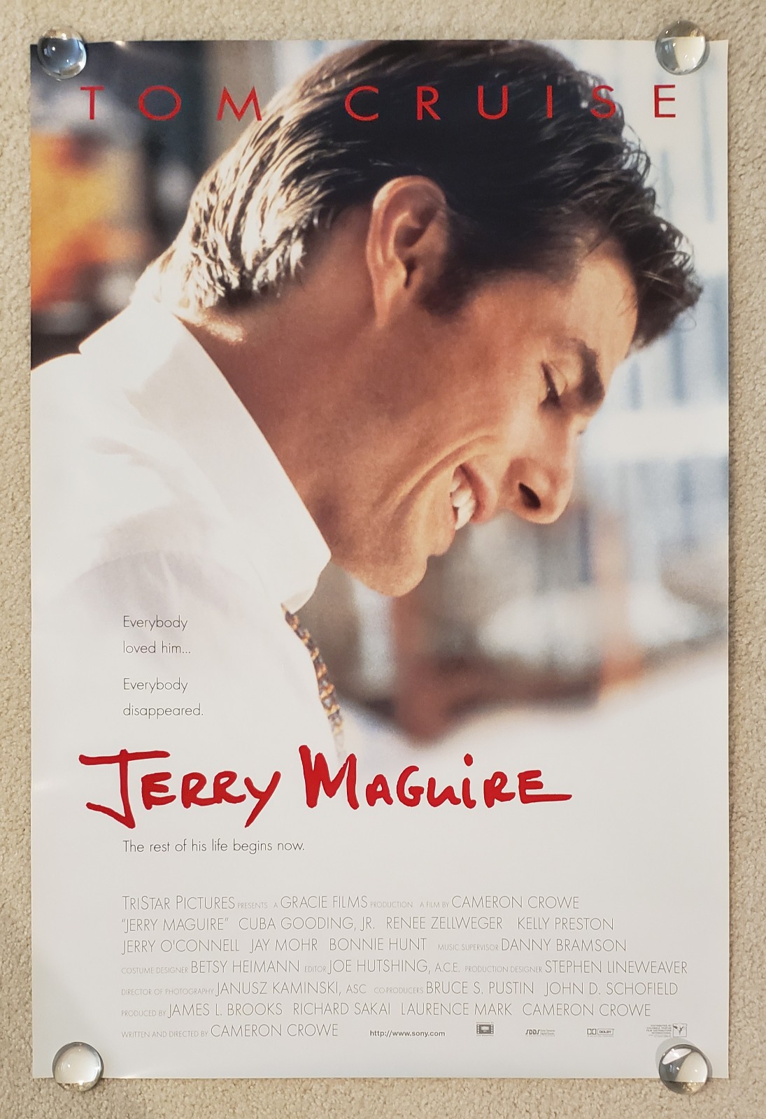 Jerry Maguire Original One-Sheet Movie Poster – 27×40 DOUBLE-SIDED