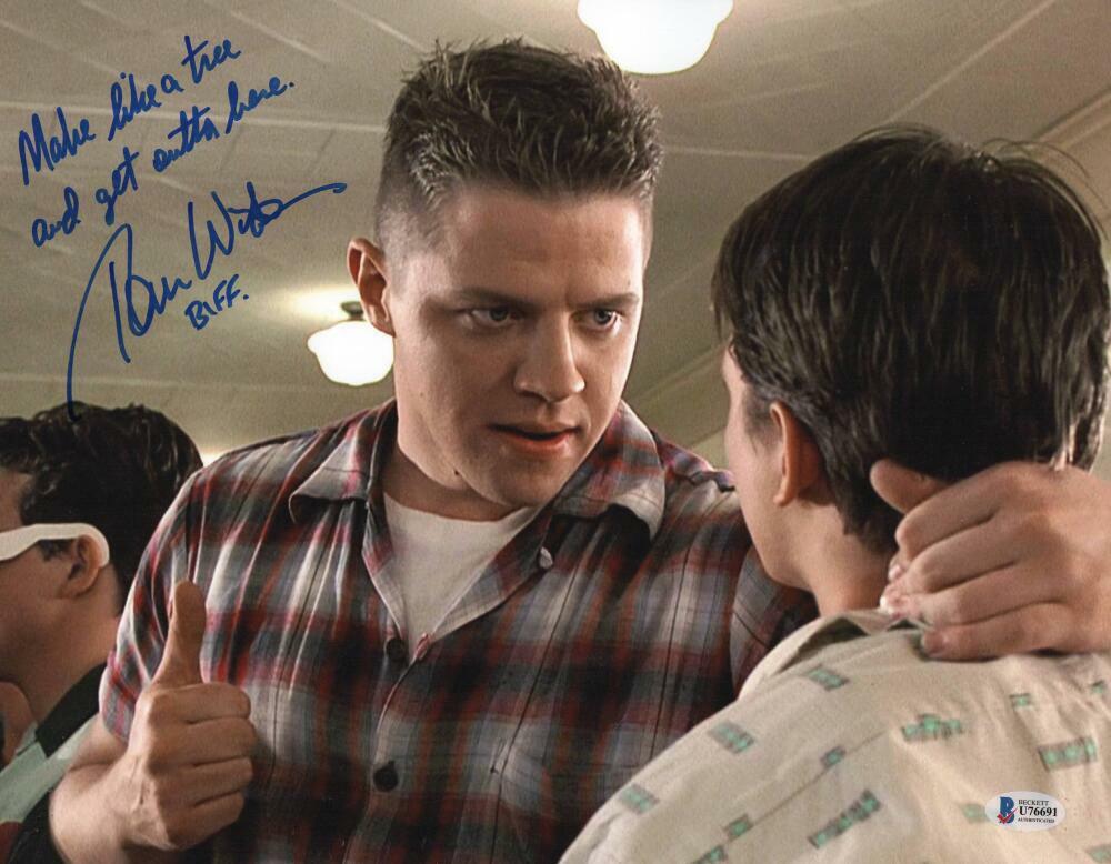TOM WILSON SIGNED BACK TO THE FUTURE 11X14 BIFF AUTHENTIC AUTOGRAPH BECKETT 13