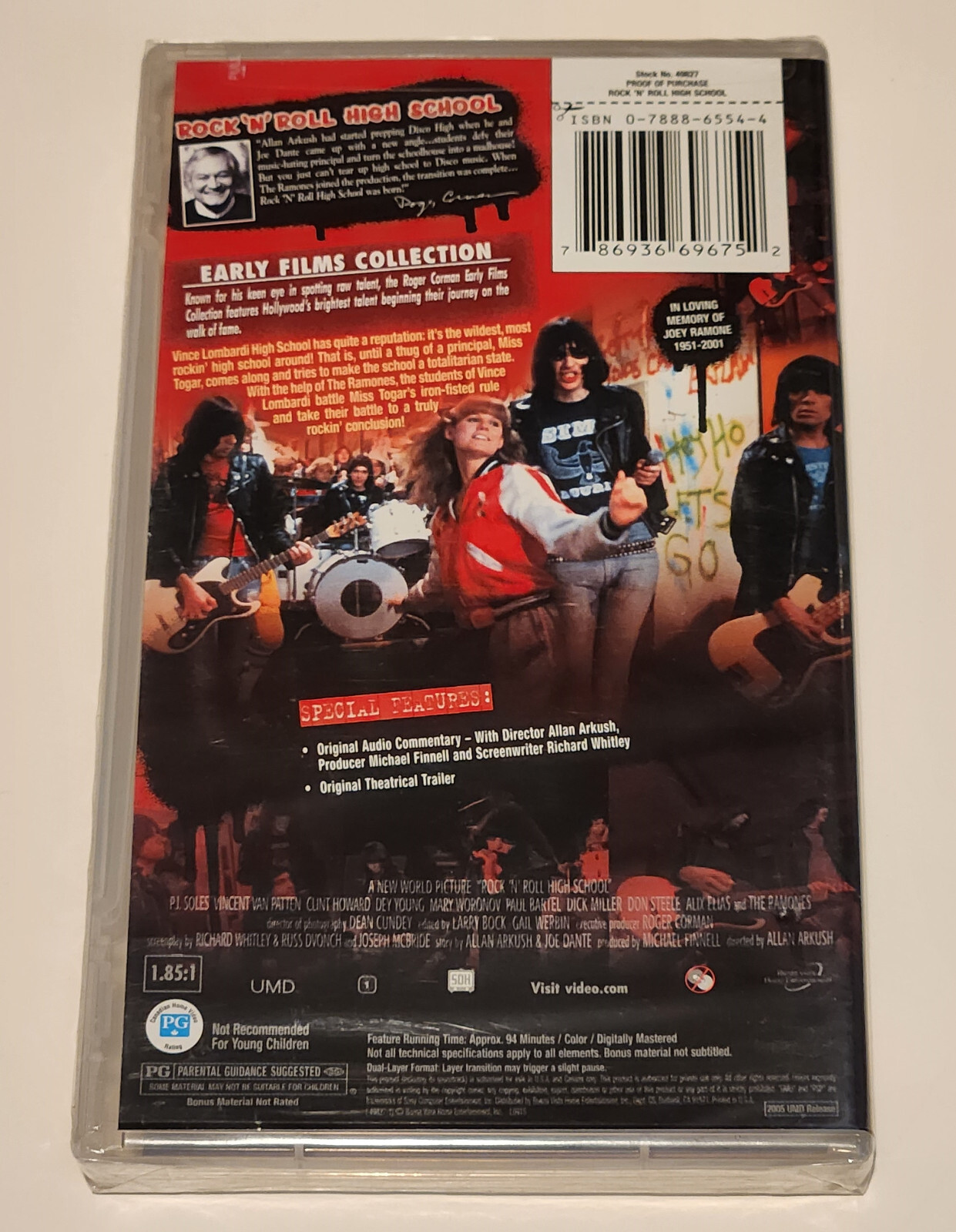 Rock ‘N’ Roll High School – Sony PSP UMD – Ramones Punk Movie – NEW Sealed NICE!