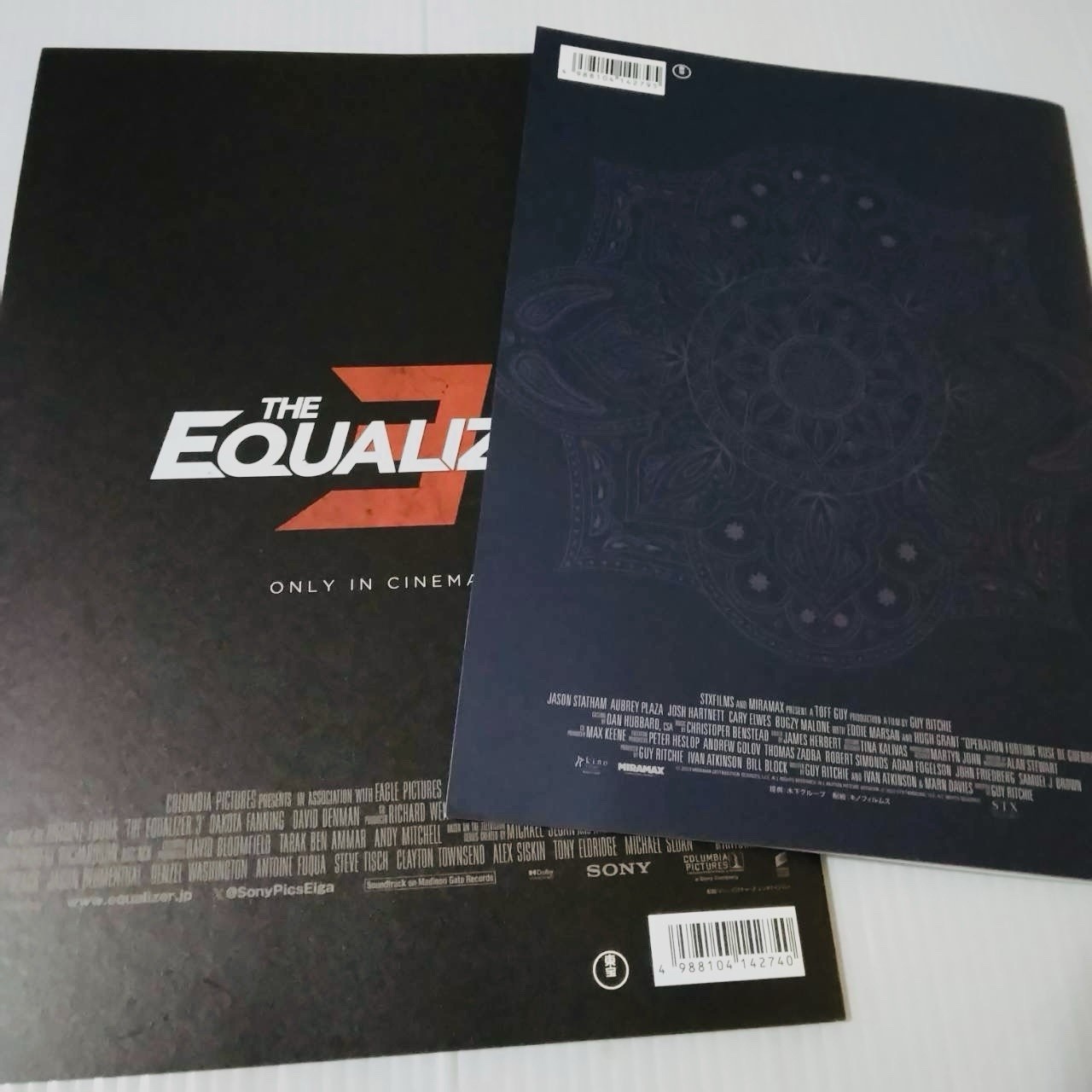 The Equalizer 3 Operation Fortune Movie Program Pamphlet 2pc Set Japan