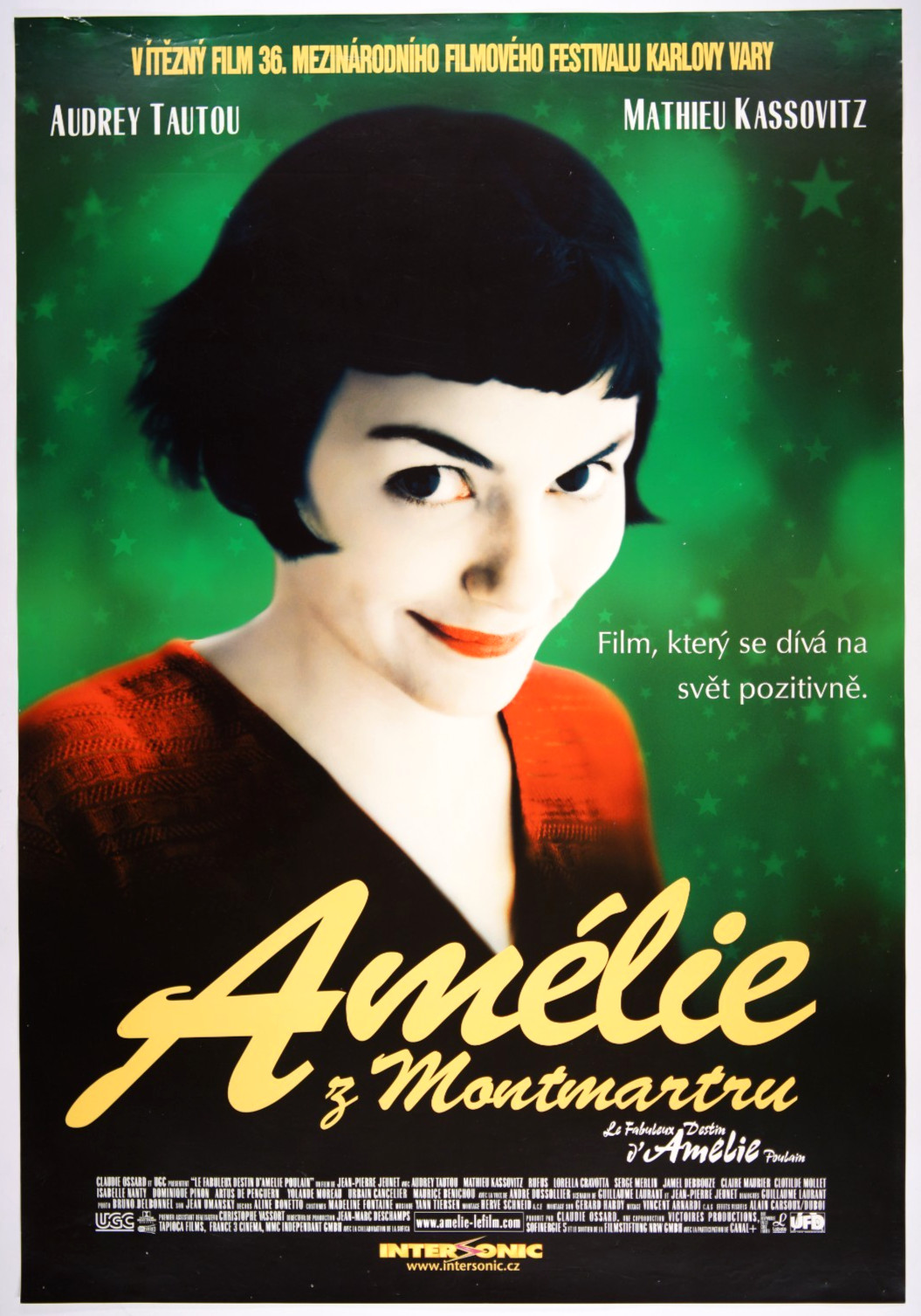 LE FABULEUX DESTIN D’AMÉLIE POULAIN / AMELIE 26×38 Original CZ movie poster 2001